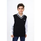Toontoy Erkek Çocuk Okul Nakışlı Süveter