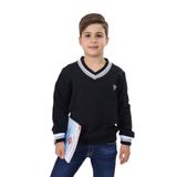 Toontoy Erkek Çocuk Okul Nakışlı Sweatshirt Siyah 8-9 YAŞ