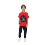 Toontoy Erkek Çocuk Önü Yazı Baskılı Alt Arma Detaylı Üçlü Eşofman Takım Kırmızı 8-9 YAŞ