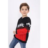 Toontoy Erkek Çocuk Original Baskılı Sweatshirt Kırmızı 5 YAŞ
