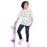 Toontoy Erkek Çocuk Palmiya Ağacı Baskılı Tişört - 12 - 13 Yaş - Yeşil