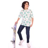 Toontoy Erkek Çocuk Palmiya Ağacı Baskılı Tişört - 6 - 7 Yaş - Yeşil