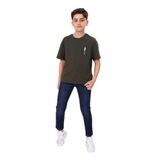 Toontoy Erkek Çocuk Palmiye Ağaç Baskılı Tişört Haki 8-9 YAŞ
