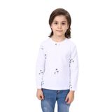 Toontoy Erkek Çocuk Palmiye Baskılı Düz Tişört Beyaz 4 YAŞ