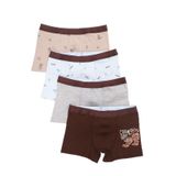 Toontoy Erkek Çocuk Palmiye Ve Hayvan Baskılı 4lü Paket Boxer