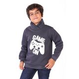 Toontoy Erkek Çocuk Pamuklu Kabartma Baskılı Sweatshirt Füme 6-7 YAŞ