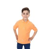 Toontoy Erkek Çocuk Polo Yaka Palmiye Baskılı Tişört Oranj 2 YAŞ