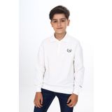 Toontoy Erkek Çocuk Polo Yaka Tnty Baskılı Sweatshirt Ekru 8-9 YAŞ