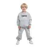 Toontoy Erkek Çocuk Posıtıve Baskılı Eşofman Takım - Gri Melanj - 2 Yaş