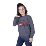 Toontoy Erkek Çocuk Premium Baskılı Sweatshirt Antrasit Melanj 7 YAŞ