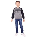 TOONTOY Erkek Çocuk Reglan Kol Detaylı Cepli Sweatshirt, 8 Yaş, 13571-, Antrasit Melanj, erkek-çocuk
