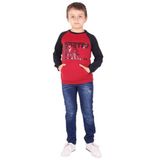 Toontoy Erkek Çocuk Reglan Kol Detaylı Cepli Sweatshirt Bordo 8 YAŞ