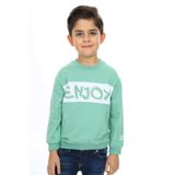 Toontoy Erkek Çocuk Relax Fit Bisiklet Yaka Düşük Omuz Baskılı Sweatshirt