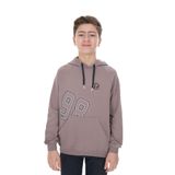 TOONTOY Erkek Çocuk Relax Fit Kapüşonlu Cepli Hafif Düşük Omuz Baskılı Sweatshirt, 12-13 Yaş, 24454, Acı Kahve, erkek-çocuk