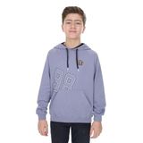 TOONTOY Erkek Çocuk Relax Fit Kapüşonlu Cepli Hafif Düşük Omuz Baskılı Sweatshirt, 8-9 Yaş, 24454, Koyu Gri, erkek-çocuk