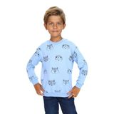 TOONTOY Erkek Çocuk Relax Fit Kapüşonlu Cepli Hafif Düşük Omuz Nakışlı Sweatshirt, 2 YAŞ, 24555, Mavi, erkek-çocuk