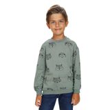TOONTOY Erkek Çocuk Relax Fit Kapüşonlu Cepli Hafif Düşük Omuz Nakışlı Sweatshirt, 2 YAŞ, 24555, Yeşil, erkek-çocuk