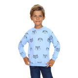 TOONTOY Erkek Çocuk Relax Fit Kapüşonlu Cepli Hafif Düşük Omuz Nakışlı Sweatshirt, 3 Yaş, 24555, Mavi, erkek-çocuk