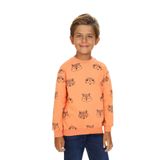 TOONTOY Erkek Çocuk Relax Fit Kapüşonlu Cepli Hafif Düşük Omuz Nakışlı Sweatshirt, 4 Yaş, 24555, Somon, erkek-çocuk