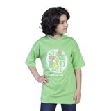 Toontoy Erkek Çocuk Renkli Baskılı Tişört Fıstık Yeşili 10 YAŞ