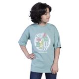 Toontoy Erkek Çocuk Renkli Baskılı Tişört Yeşil 8 YAŞ