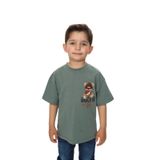 Toontoy Erkek Çocuk Rules Şapkalı Ayı Baskılı Tişört Yeşil 1 YAŞ
