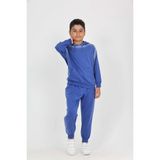 Toontoy Erkek Çocuk Saturday Baskılı Eşofman Takım - 12 Yaş - Saks