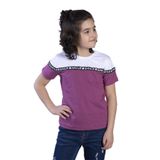 Toontoy Erkek Çocuk Şeritli Garnili Tişört Mor 6 YAŞ