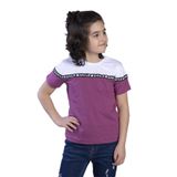 Toontoy Erkek Çocuk Şeritli Garnili Tişört Mor 7 YAŞ