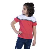 Toontoy Erkek Çocuk Şeritli Garnili Tişört Nar Çiçeği 7 YAŞ