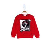 Toontoy Erkek Çocuk Skeleton Baskılı Sweatshirt - 8 Yaş - Kırmızı