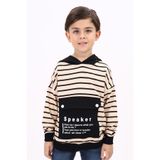 Toontoy Erkek Çocuk Speaker Baskılı Sweatshirt Bej 3 YAŞ