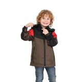 Toontoy Erkek Çocuk Sport Baskılı Kapüşonlu Yağmurluk Haki 8-9 YAŞ