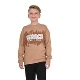 TOONTOY Erkek Çocuk Stance Baskılı Sweatshirt, 8-9 Yaş, 24763, Kahve, erkek-çocuk