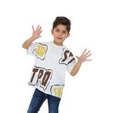 Toontoy Erkek Çocuk Stpo Baskılı Tişört Ekru 6 YAŞ
