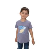 Toontoy Erkek Çocuk Su Kaplumbağası Baskılı Tişört Gri 1 YAŞ