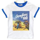 Toontoy Erkek Çocuk Surf Baskı Tişört Beyaz 3 YAŞ