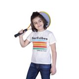 Toontoy Erkek Çocuk Surfvibes Baskılı Tişört Beyaz 4 YAŞ