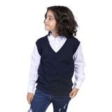 Toontoy Erkek Çocuk Süveterli Okul Gömlek Beyaz 6-7 YAŞ