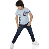 Toontoy Erkek Çocuk T-Shirt Strong Baskılı - 8 Yaş - Mavi