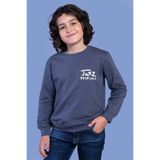 Toontoy Erkek Çocuk Tazz Baskılı Sweatshirt Füme 5 YAŞ