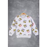 Toontoy Erkek Çocuk Tıger Baskılı Sweatshirt - 2 Yaş - Gri Melanj
