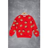 Toontoy Erkek Çocuk Tıger Baskılı Sweatshirt - 2 Yaş - Kırmızı