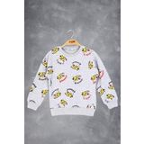 Toontoy Erkek Çocuk Tıger Baskılı Sweatshirt - 5 Yaş - Gri Melanj