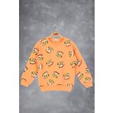 Toontoy Erkek Çocuk Tıger Baskılı Sweatshirt Turuncu 2 YAŞ