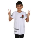 Toontoy Erkek Çocuk Tiger Nakışlı Tişört Beyaz 10 YAŞ