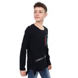 Toontoy Erkek Çocuk Tişört Siyah 8 YAŞ