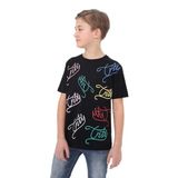Toontoy Erkek Çocuk Tnty Nakışlı Ve Baskılı Tişört Siyah 8 YAŞ