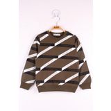 Toontoy Erkek Çocuk Toontoy Şeritli Sweatshirt - 3 Yaş - Haki