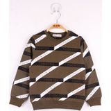 Toontoy Erkek Çocuk Toontoy Şeritli Sweatshirt - 5 Yaş - Haki
